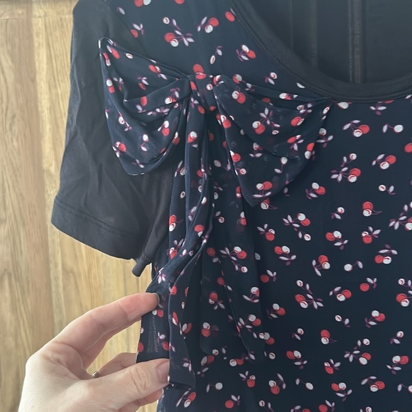 RED VALENTINO short sleeve floral top extra small - Picture 6 of 7